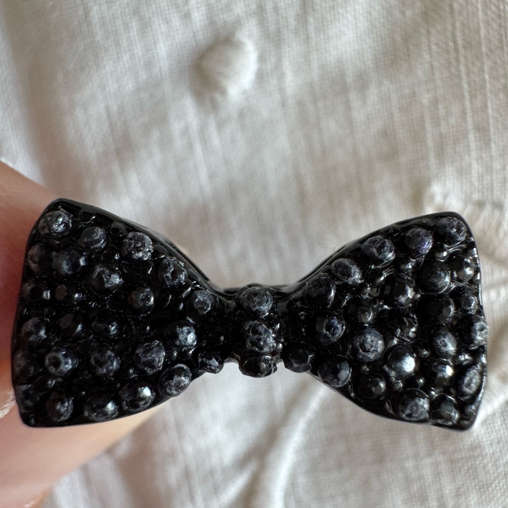 Early 2000s Black Metal Bow Ring